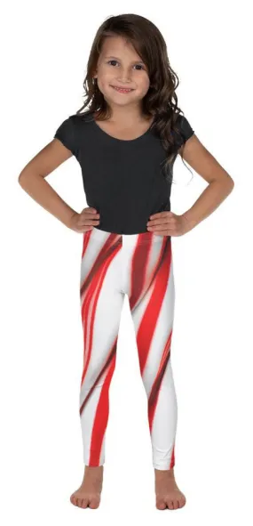 3D Candy Cane Kid's Leggings