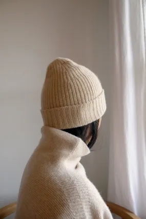 3D Printed Cashmere Beanie - Light beige