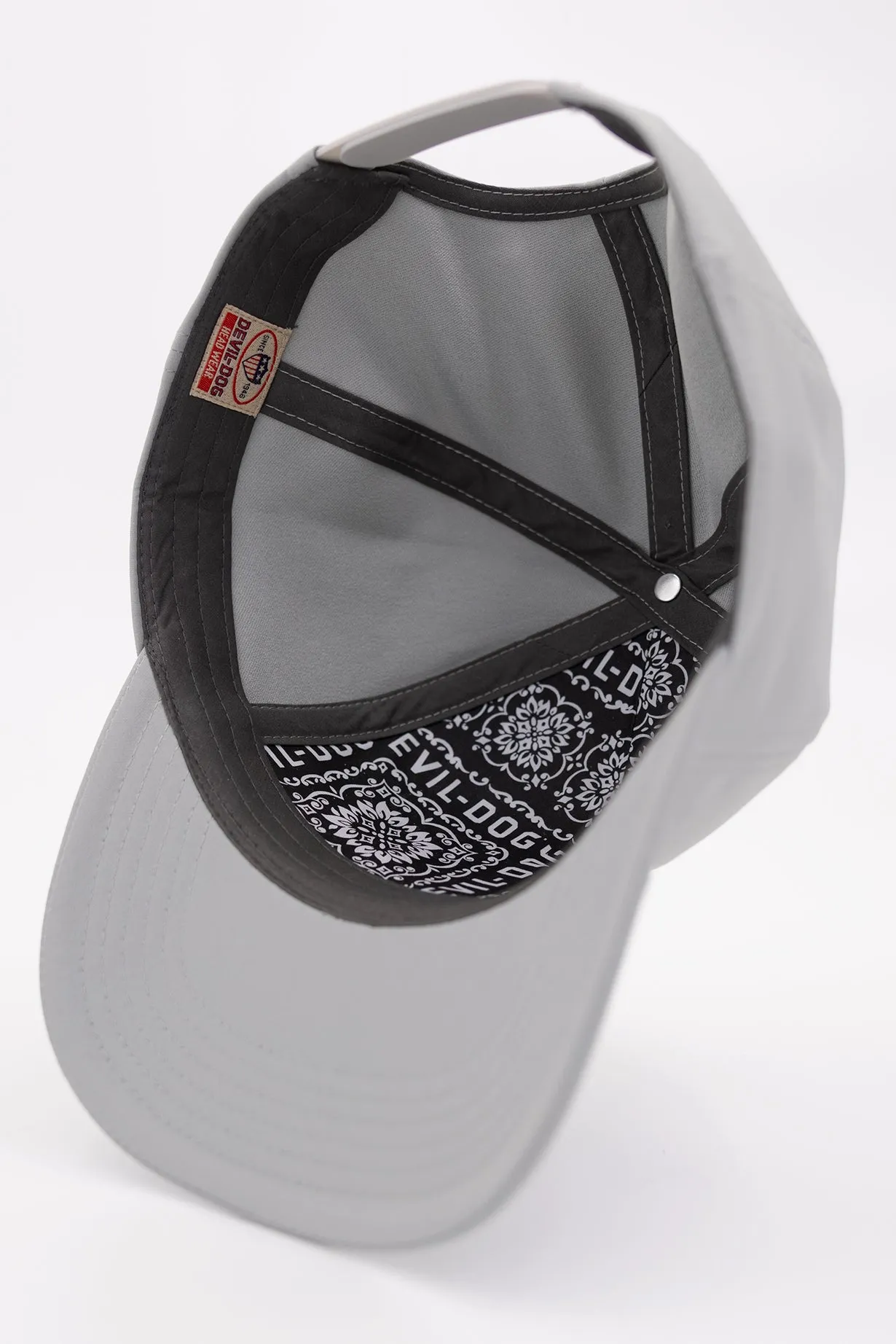 5 Panel Adjustable Cap - Gray Bulldog