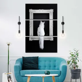 A Cat In Frame Wall Art