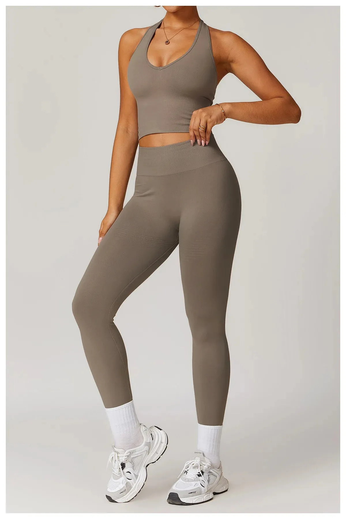 A&A ProSculpt Halter Top & Scrunch Leggings Set