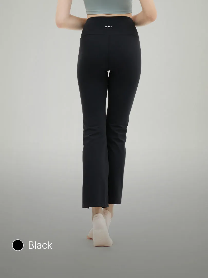 Airywin Front Slit Flare Leggings