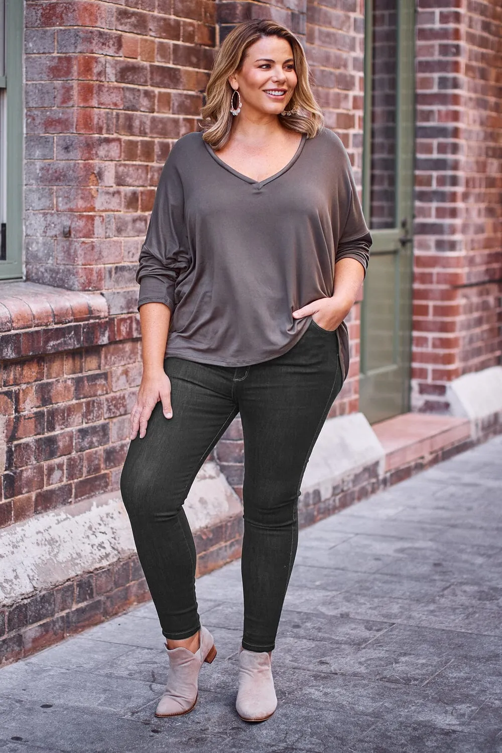 Amber Skinny Jeans Black High Rise