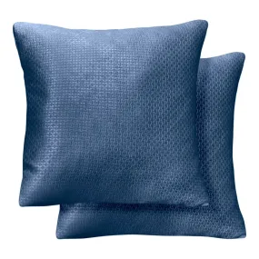 Ambiance Navy Blue Cushion Covers Pair (43cm x 43cm)