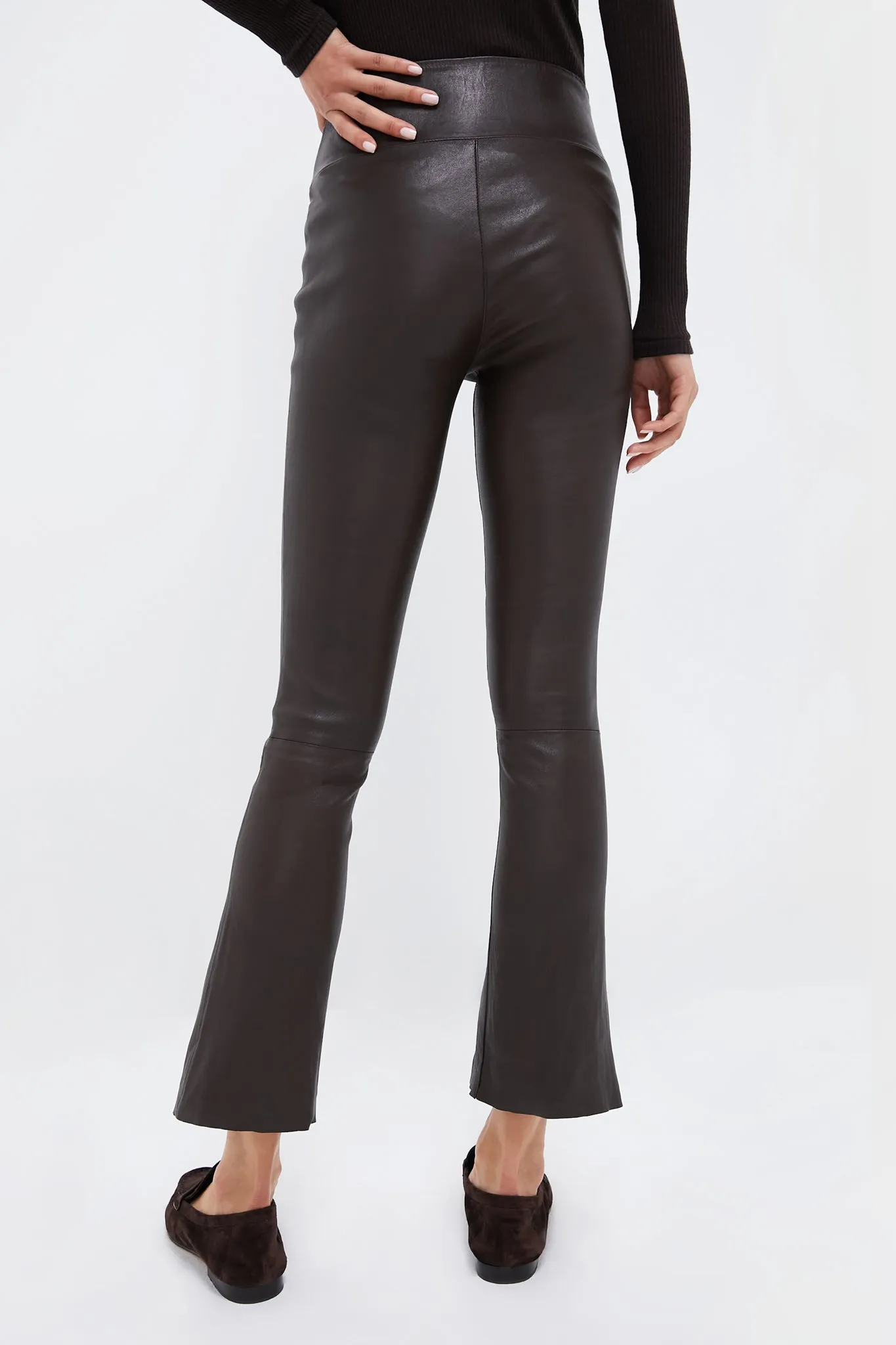 Americano Leather Ankle Flare Legging