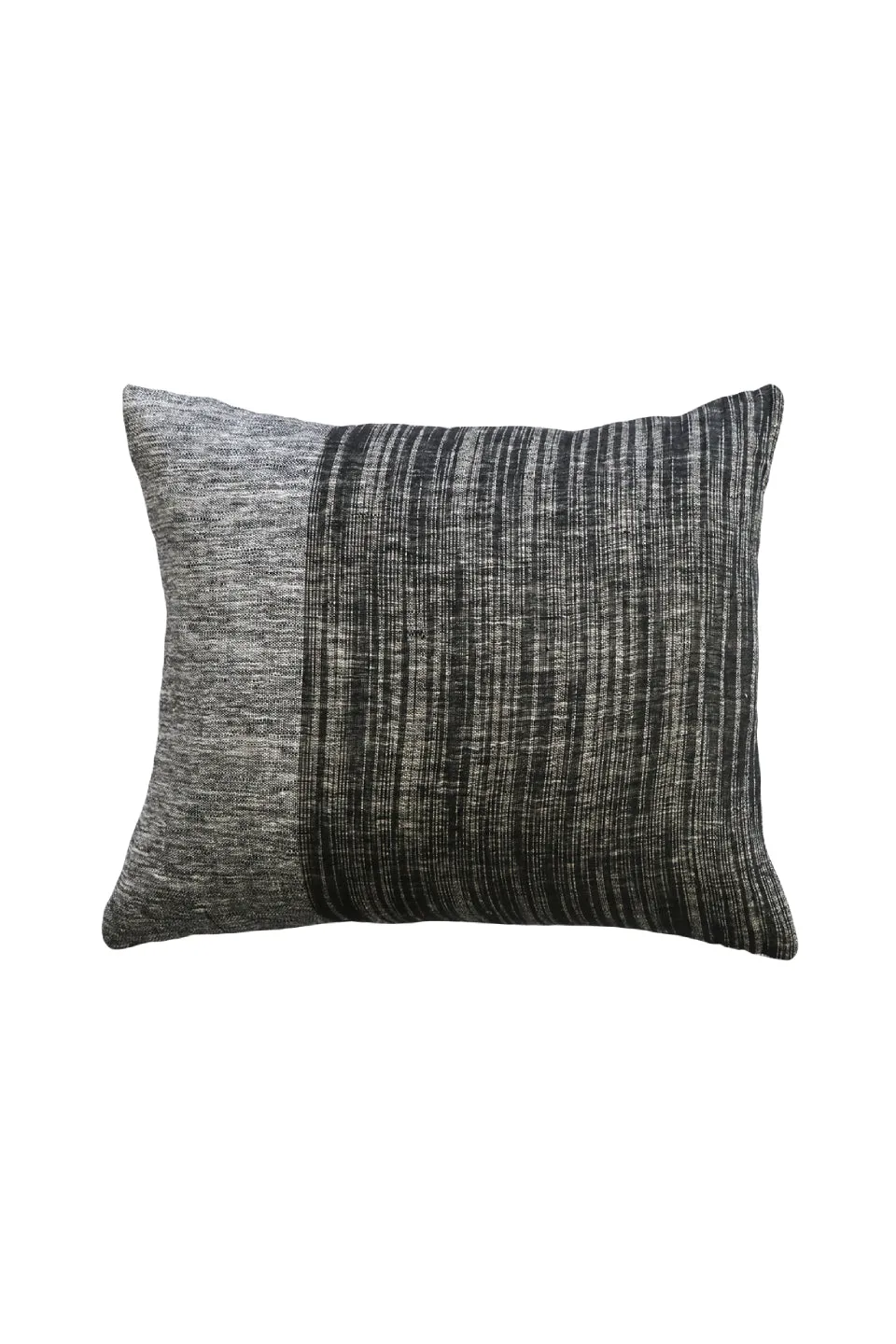 Anderson Linen Black White   Grey Feather Inner EOL 45x55cm Rectangle Cushion