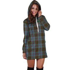 Anderson Tartan Hoodie Dress with Family Crest