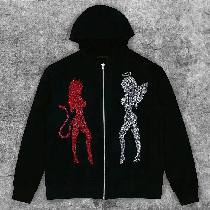 Angels and demons casual home street hoodie