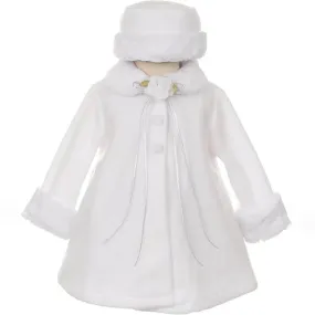 Baby Winter Princess Coat & Hat - White