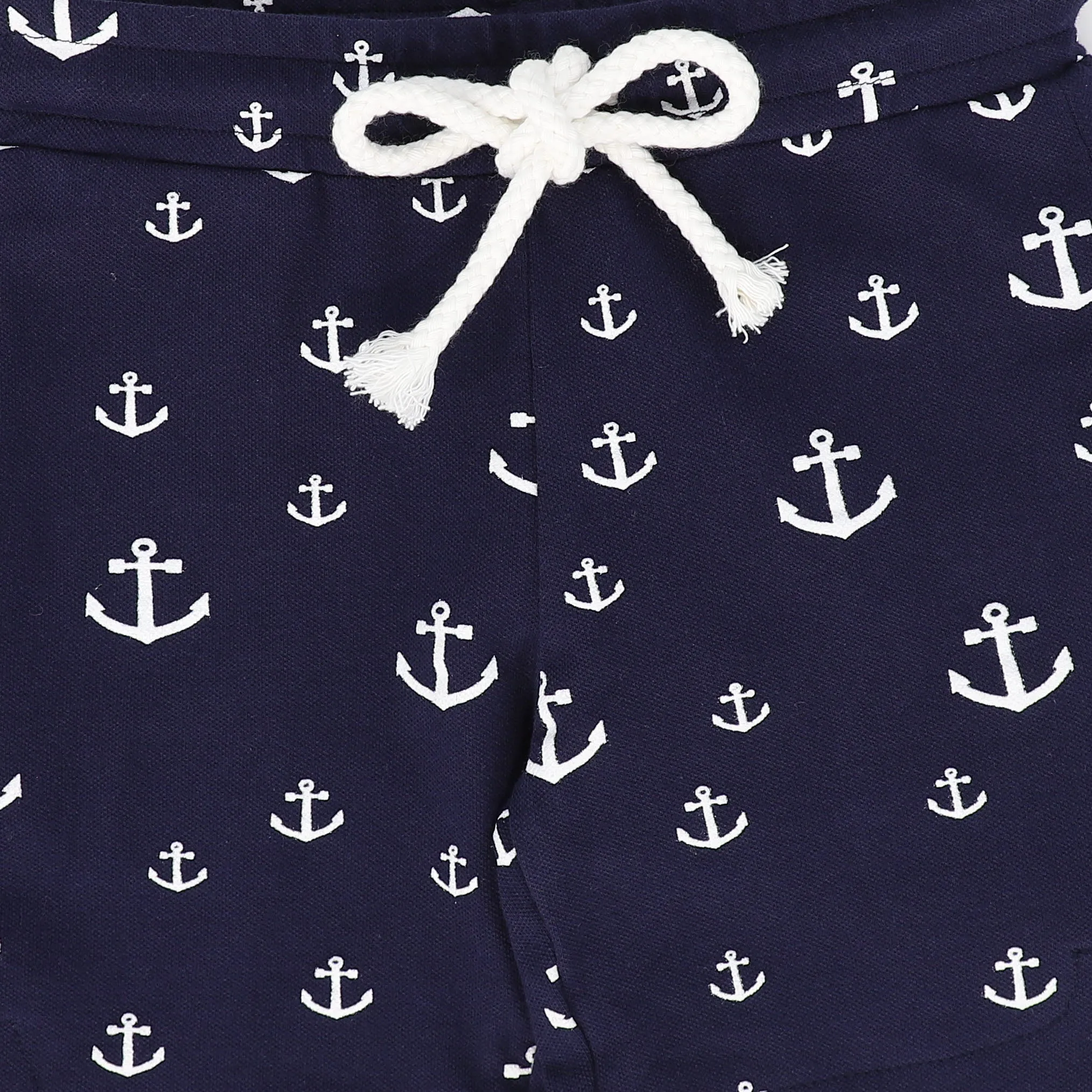 BAMBOO NAVY PRINTED ANCHOR SHORTS [FINAL SALE]