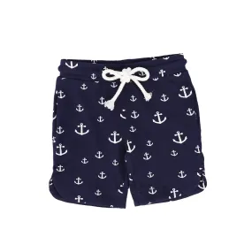 BAMBOO NAVY PRINTED ANCHOR SHORTS [FINAL SALE]