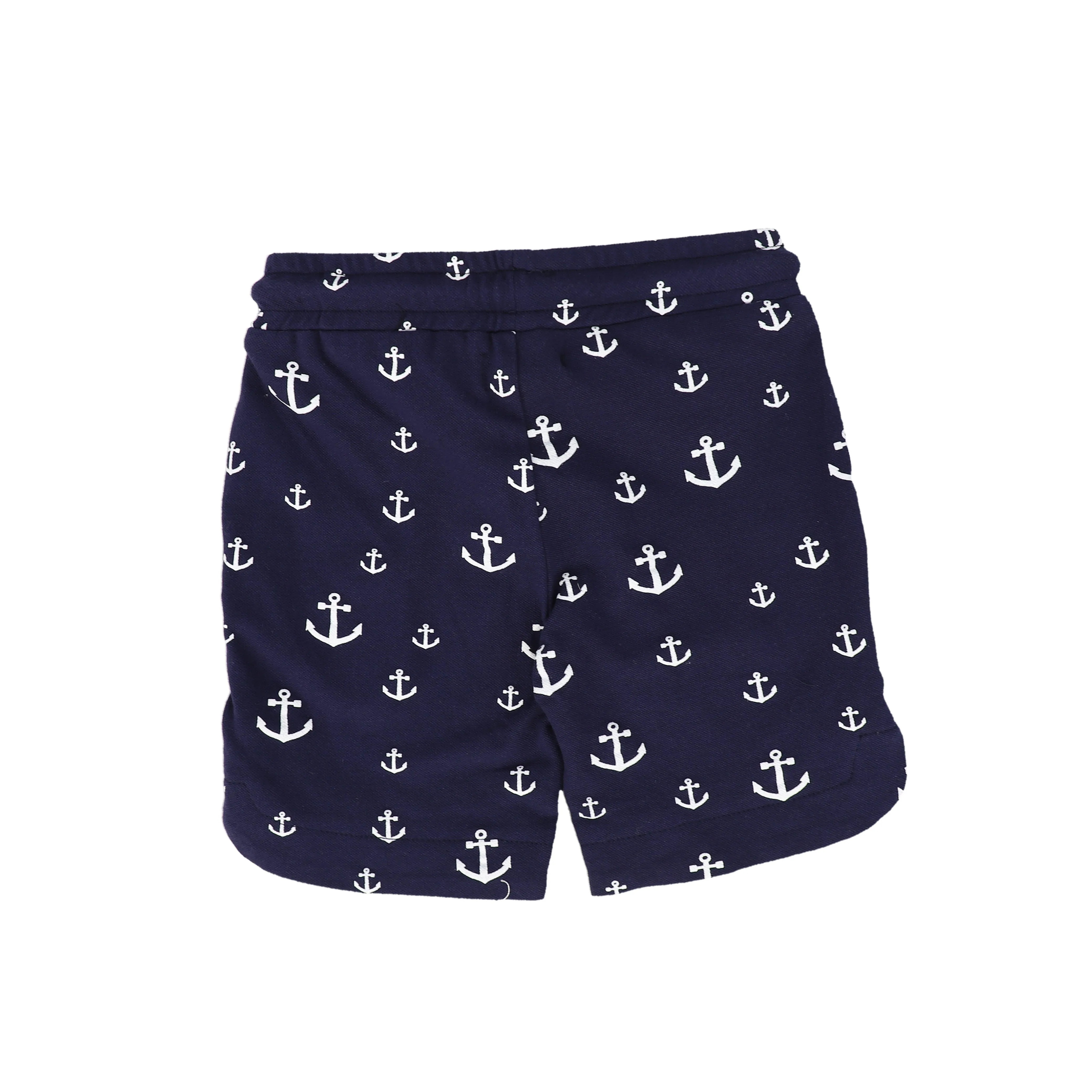 BAMBOO NAVY PRINTED ANCHOR SHORTS [FINAL SALE]