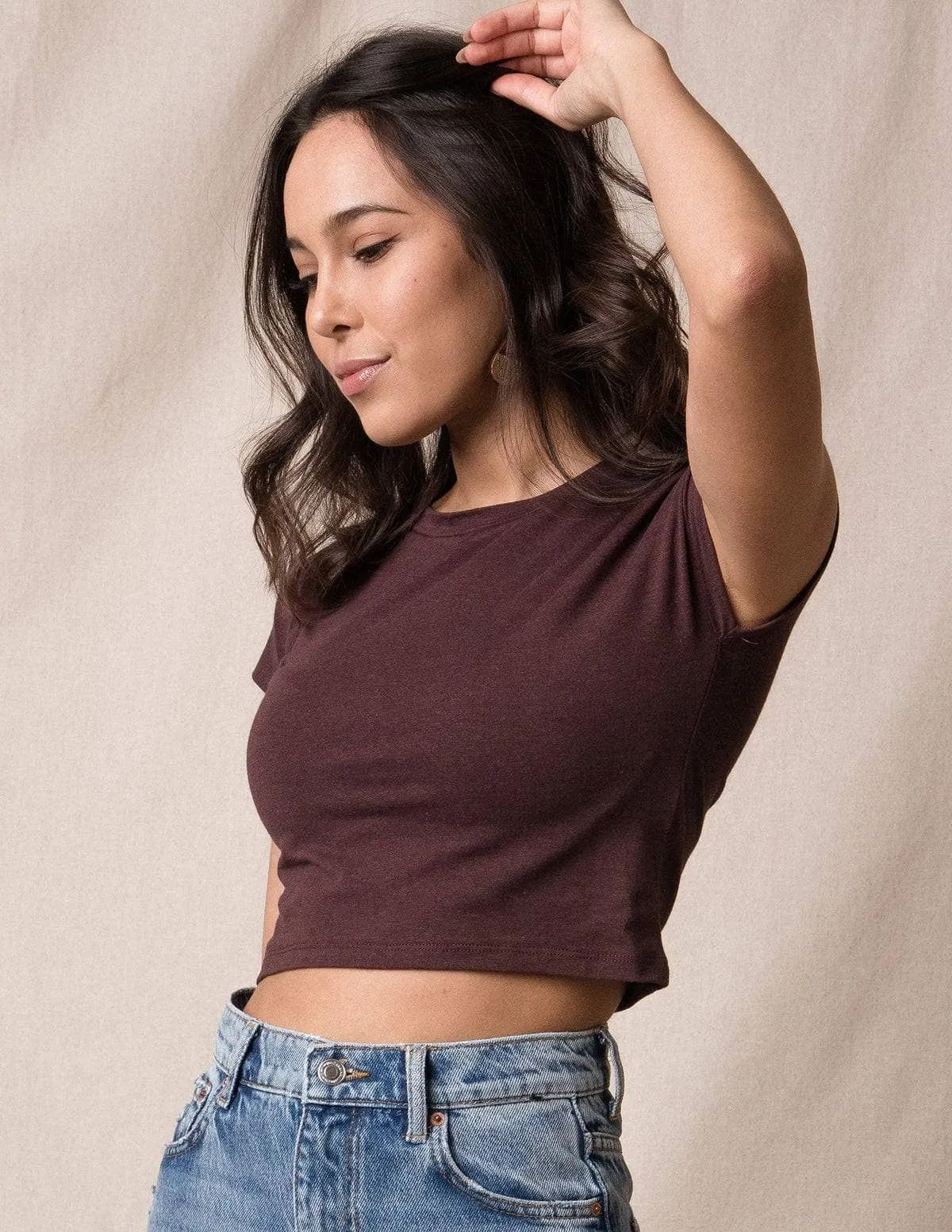 Bamboo / Organic Cotton Crop Top - As-Is-Clearance