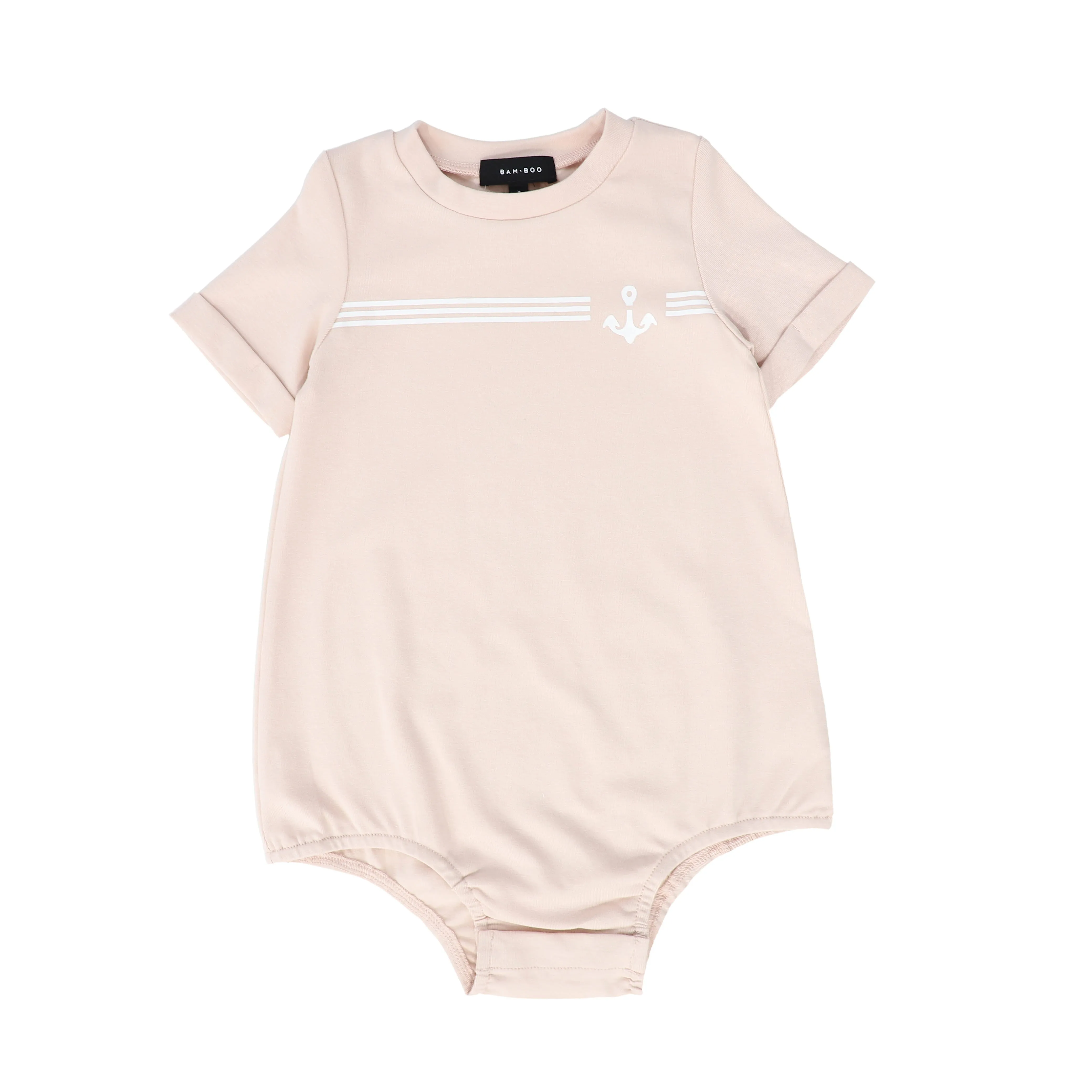 BAMBOO PINK ANCHOR EMBLEM ROMPER [FINAL SALE]