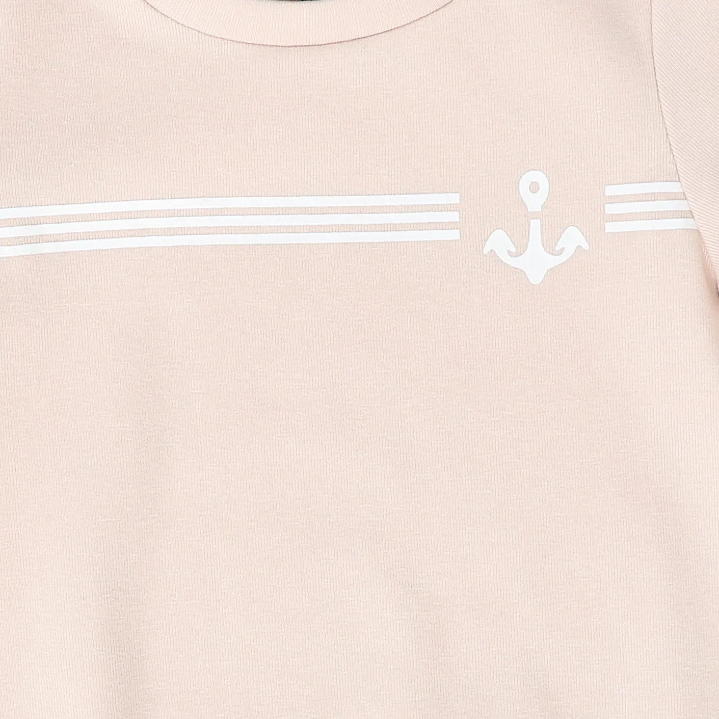 BAMBOO PINK ANCHOR EMBLEM ROMPER [FINAL SALE]