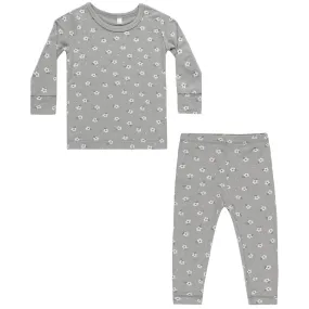 Bamboo Pyjama Set in Blue Ditsy by Quincy Mae