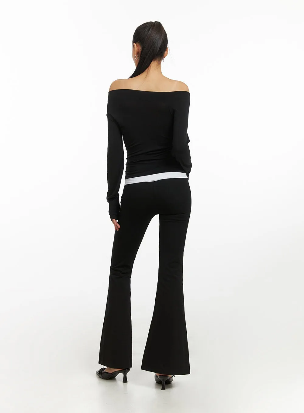 Basic One Shoulder Long Sleeve IY422