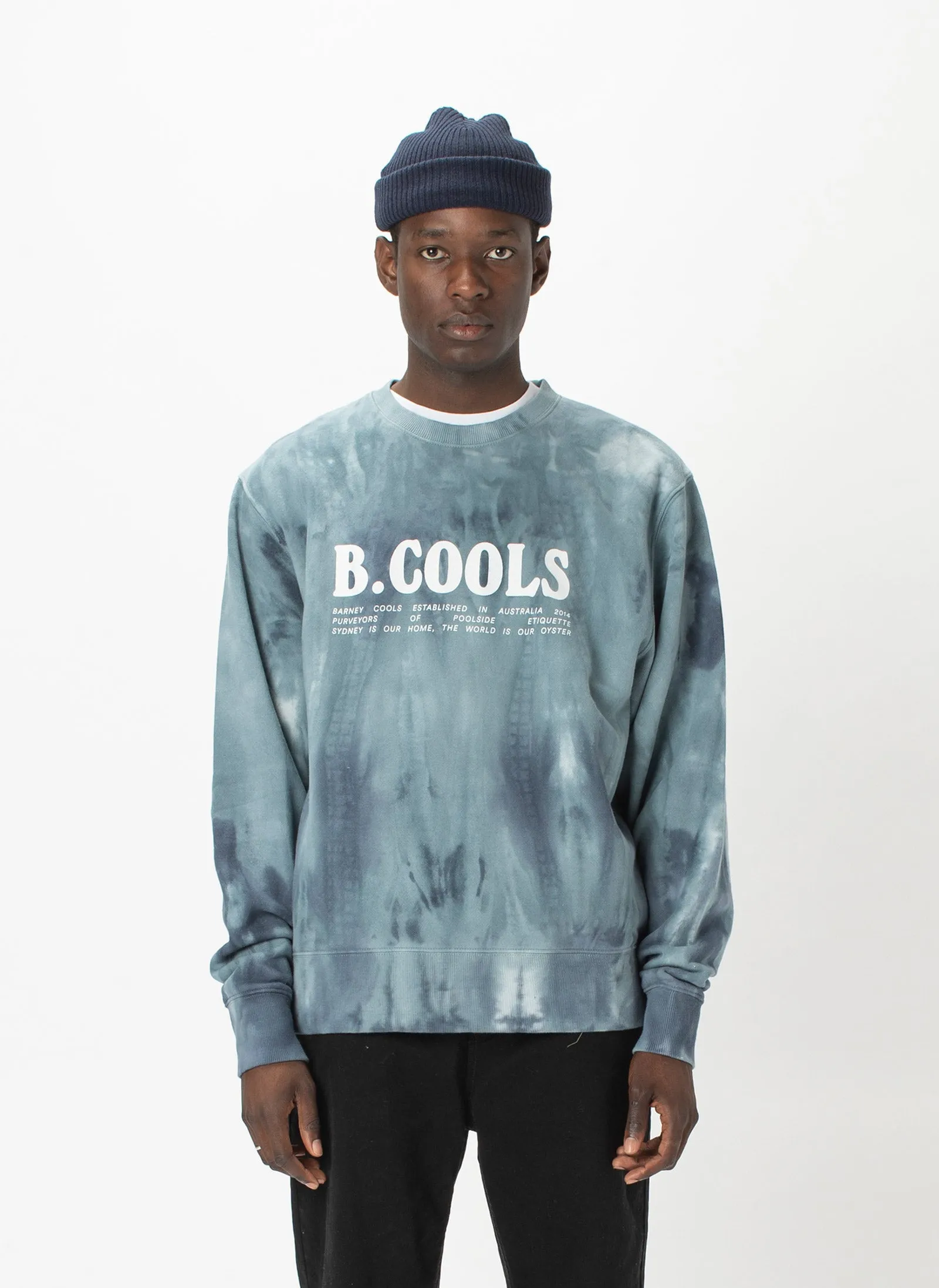 B.Bold Crew Sweatshirt Marine Tie Dye