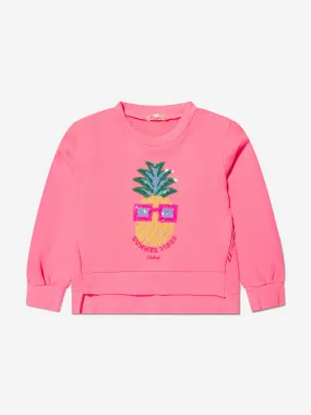 Billieblush Girls Pineapple Sweatshirt in Pink