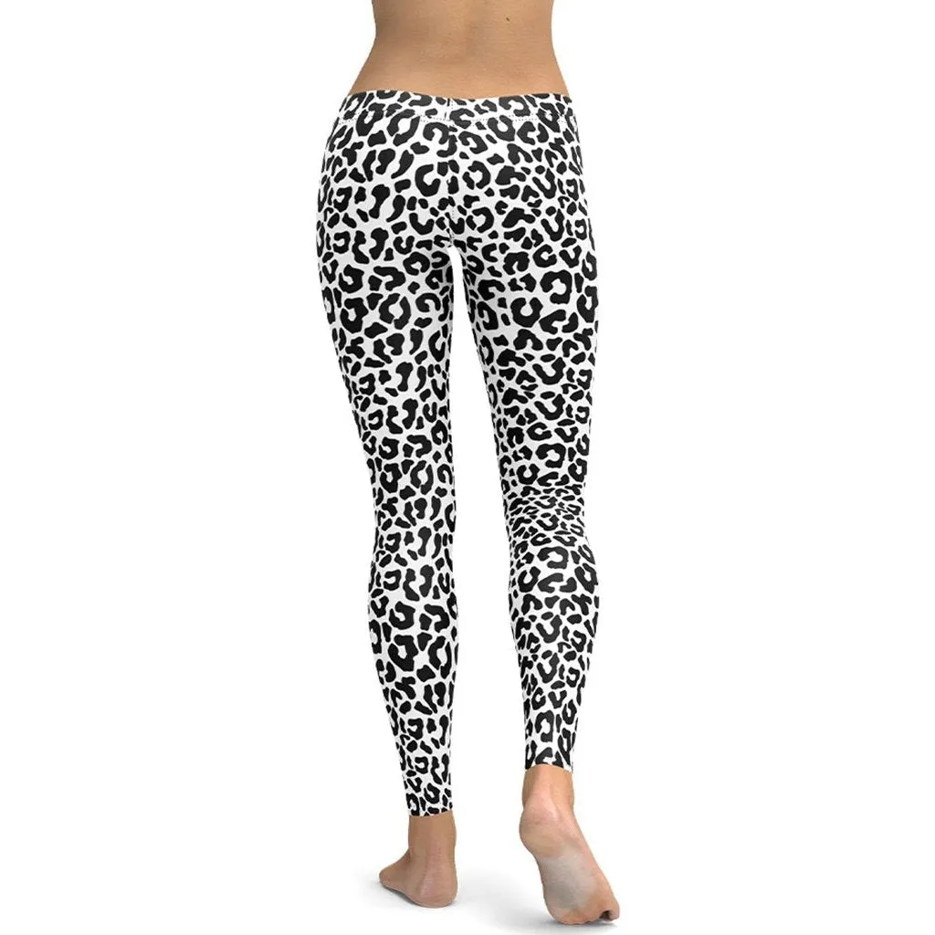 Black & White Leopard Leggings