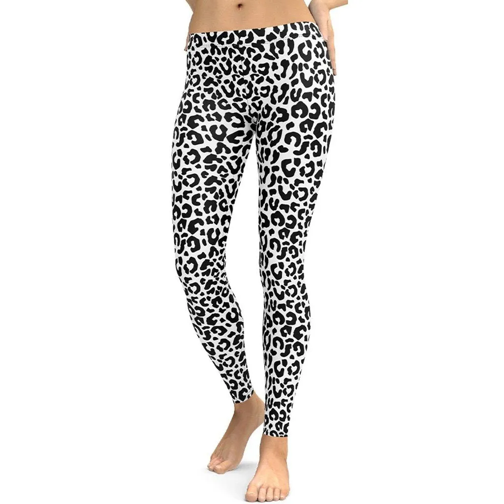 Black & White Leopard Leggings