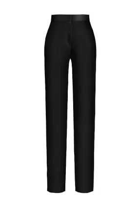 BLACK STRAIGHT LEG PANTS