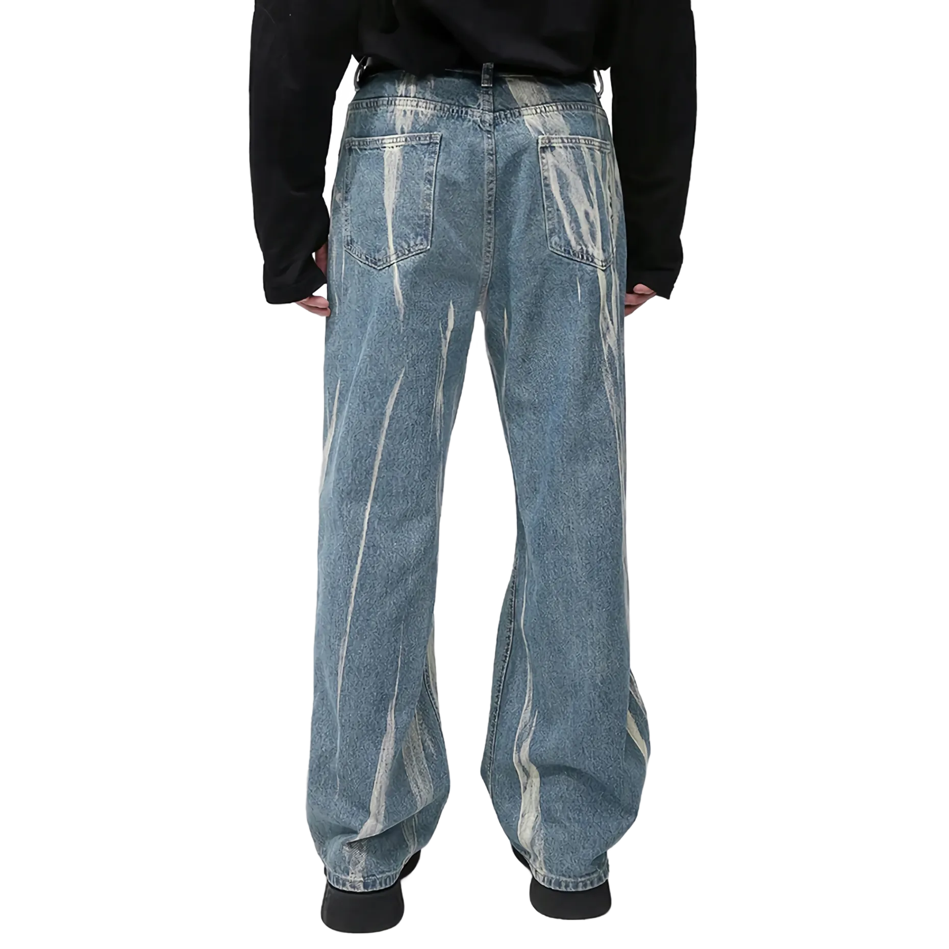 Bleached Lightning Wide-Leg Jeans