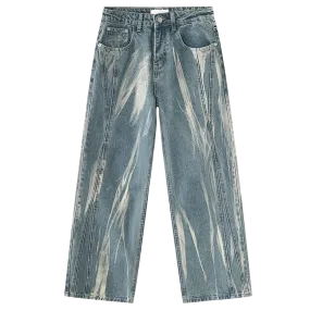 Bleached Lightning Wide-Leg Jeans