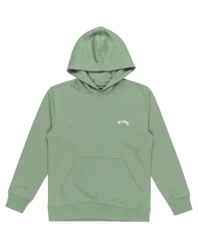 Boys Arch Pullover Hoodie in Moss