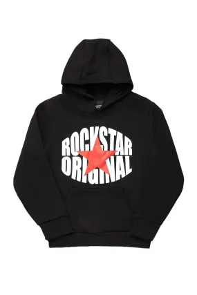 Boys Ezra Black Graphic Hoodie