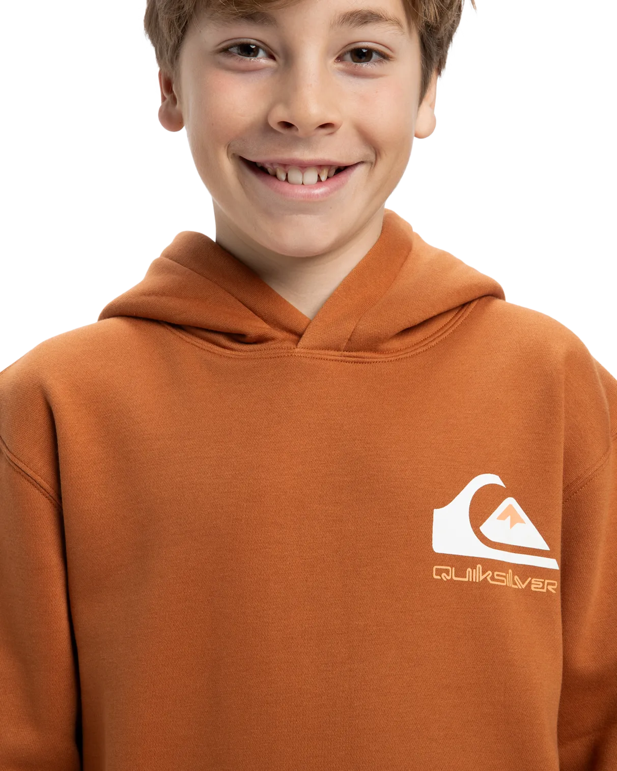 Boys Omni Logo Hoodie in Bran