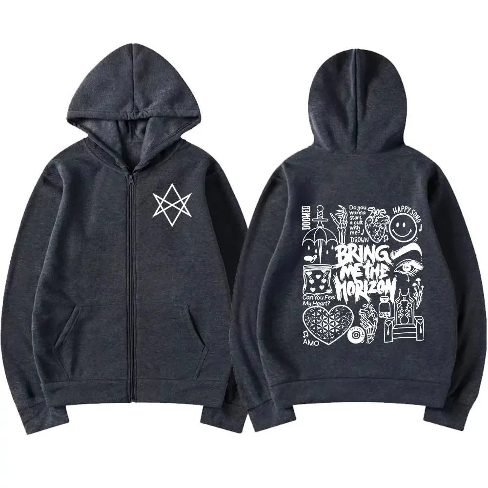 Bring Me The Horizon Zipper Hoodie – Embrace the Chaos in Comfort