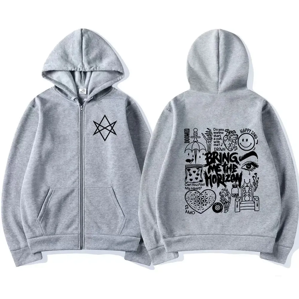 Bring Me The Horizon Zipper Hoodie – Embrace the Chaos in Comfort