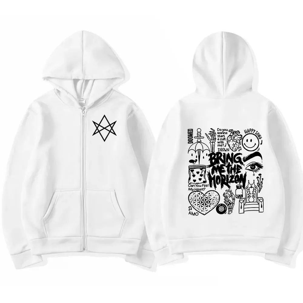 Bring Me The Horizon Zipper Hoodie – Embrace the Chaos in Comfort