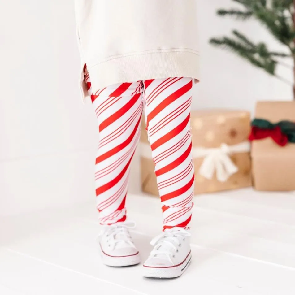 Candy Cane Bamboo Leggings