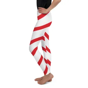 Candy Cane Youth Leggings