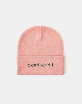 Carhartt WIP Script Beanie - Dusty Rose/Sycamore Tree