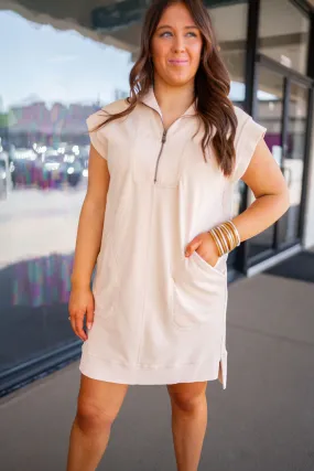 Casual Darling Taupe Tunic Dress