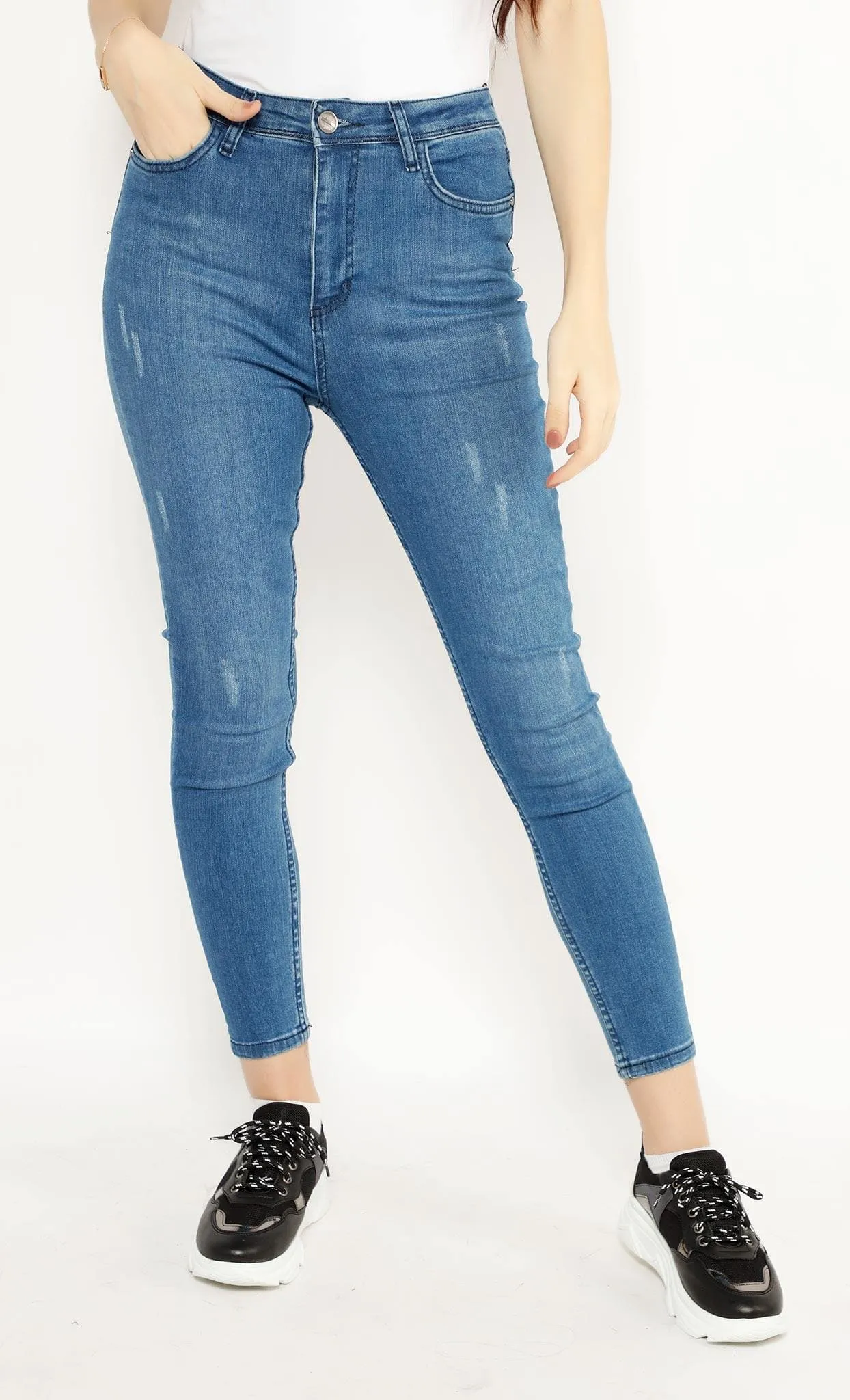 CASUAL DISTANCE RIPPED JEANS 3394KBR