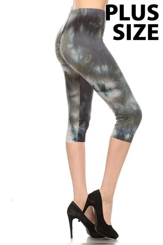 Charcoal Mix Tiedye Plus Capri