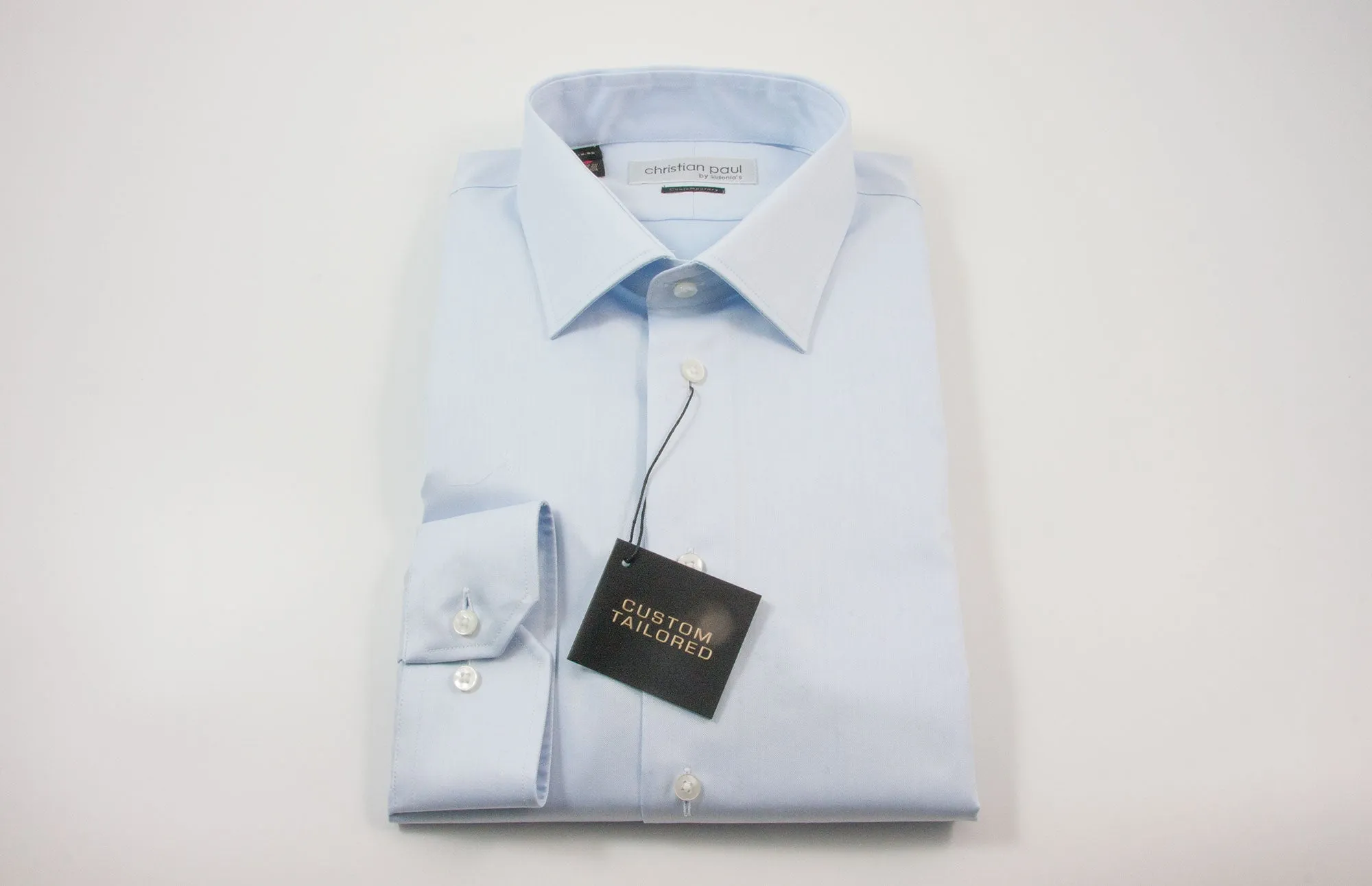 CHRISTIAN PAUL by sidonio's CONTEMPORARY FIT LIGHT BLUE DRESS SHIRT