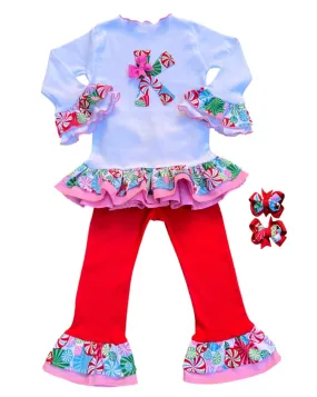 Christmas Candy Outfit & Hair Bows