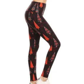 Christmas Tree Print Leggings