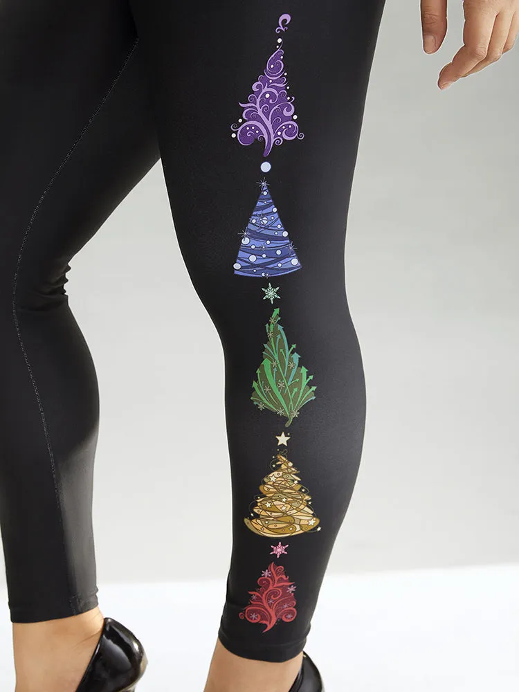 Christmas Trees High Rise Skinny Leggings