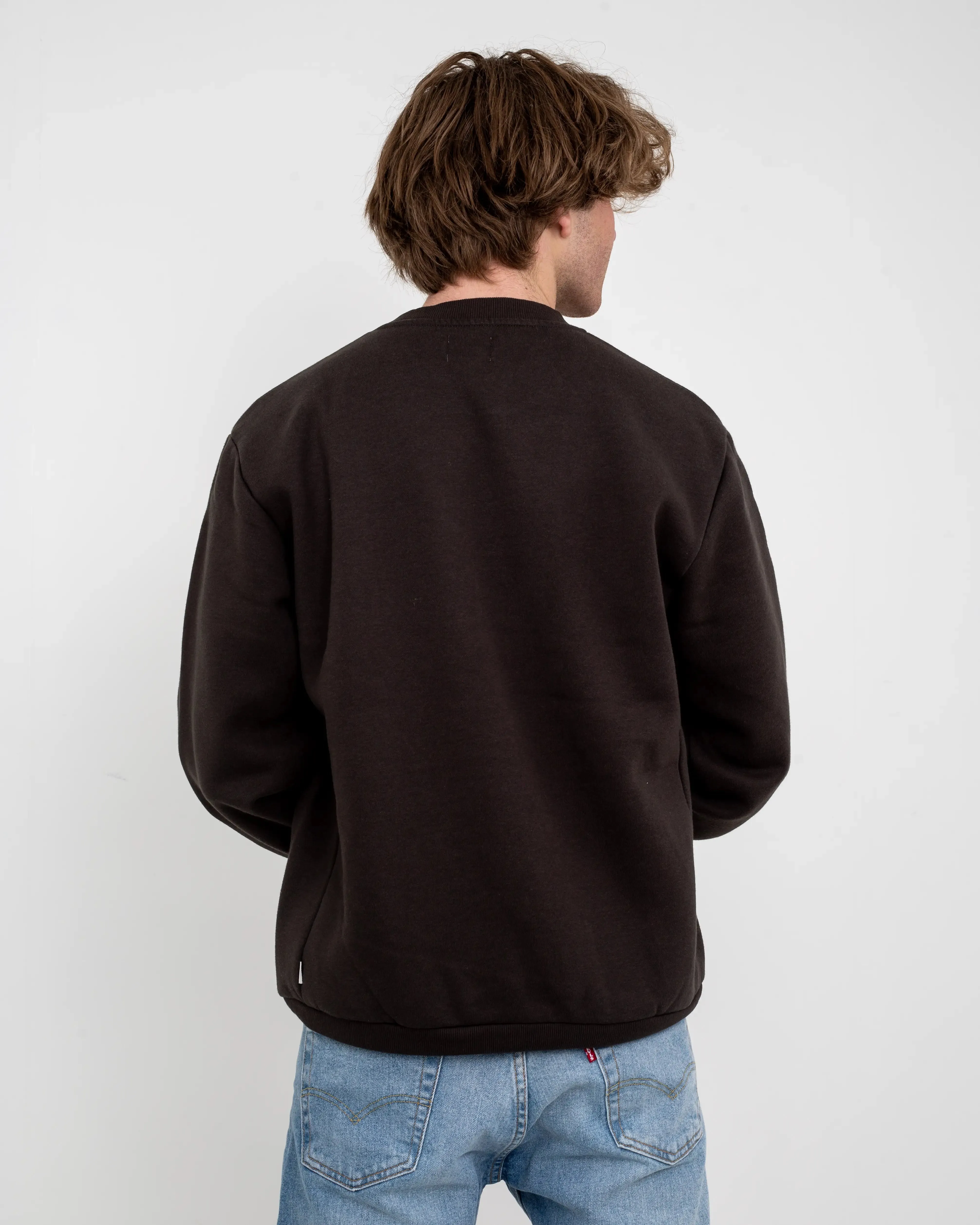 Classic Fleece Crew Sweatshirt in Vintage Black