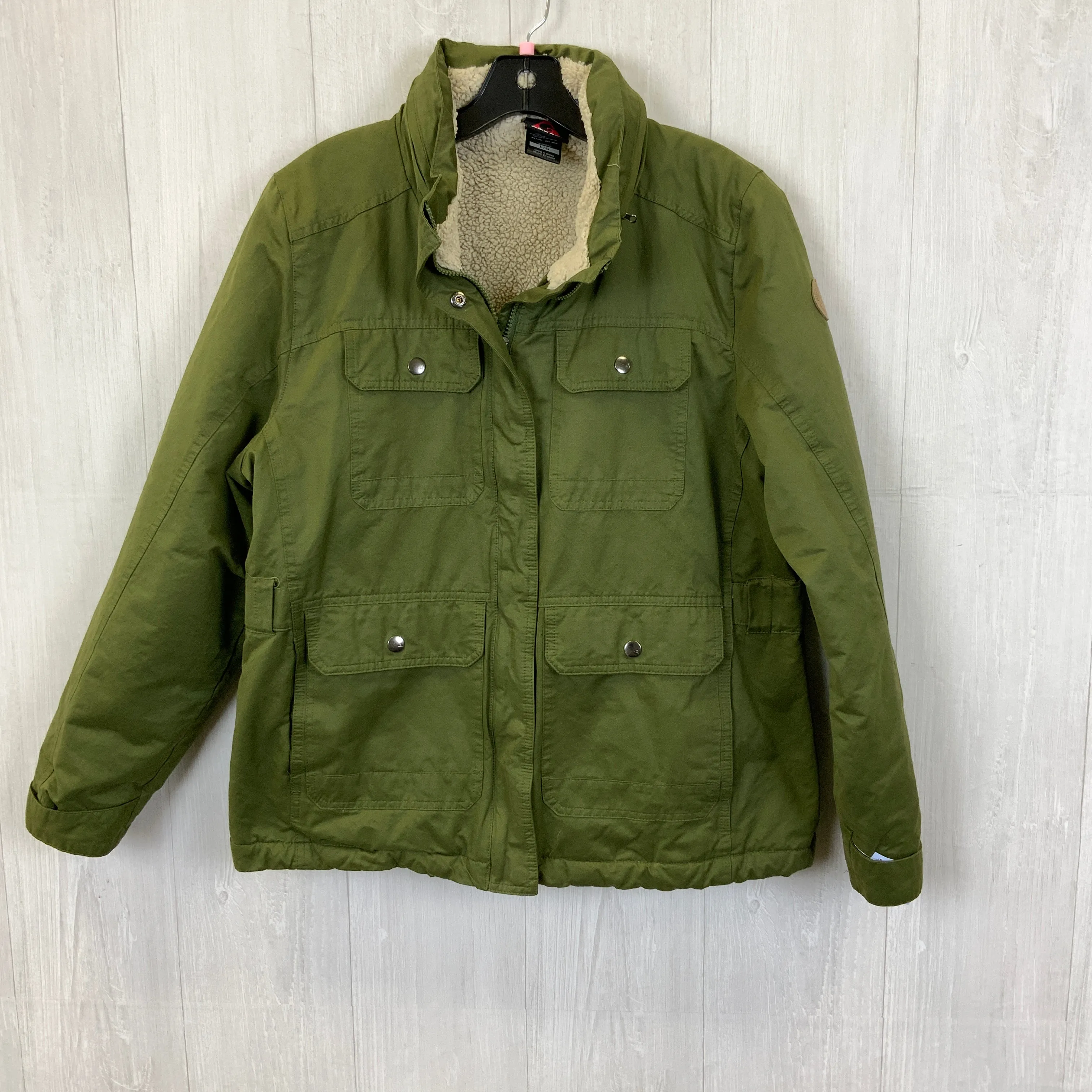 Coat Parka By Clothes Mentor In Green, Size: L