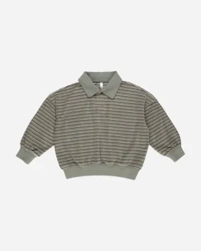 Collared Sweatshirt || Retro Stripe