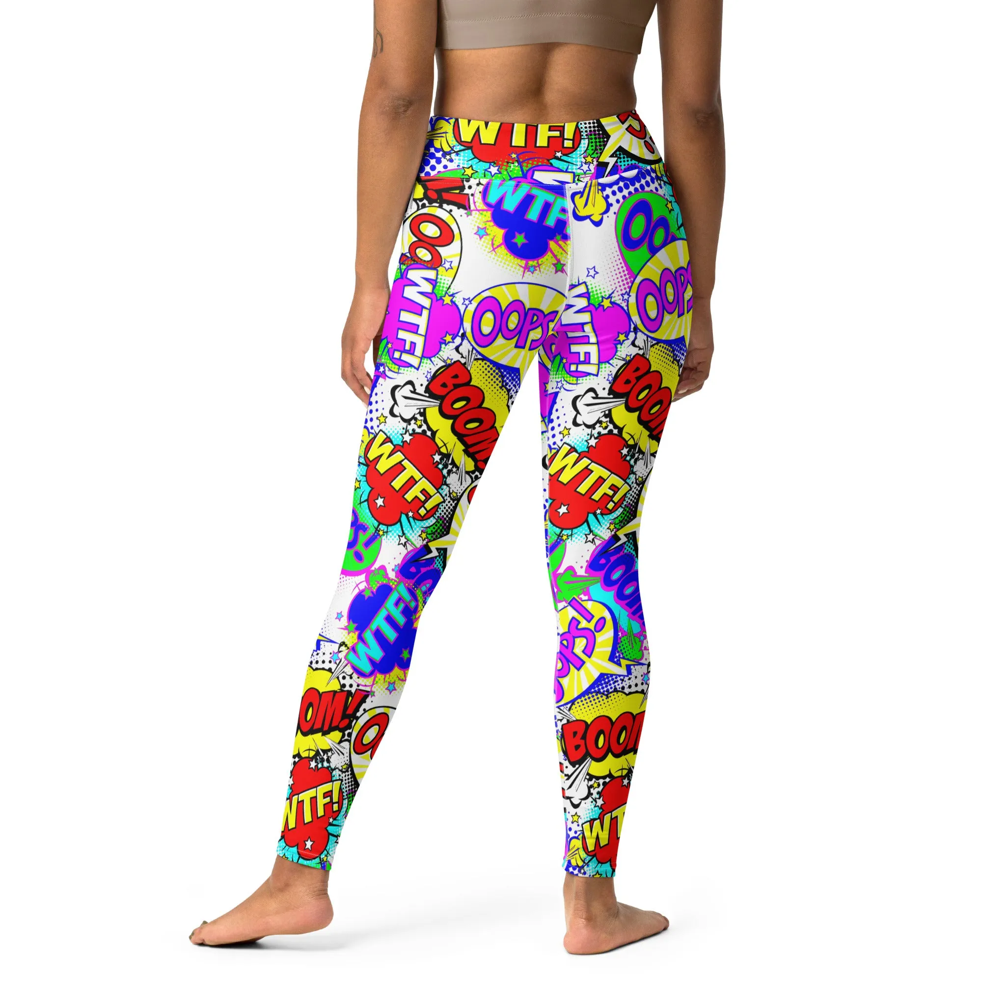 Colorful Cartoon Yoga Leggings Soft, Stretchy & Comfortable, lioness-love