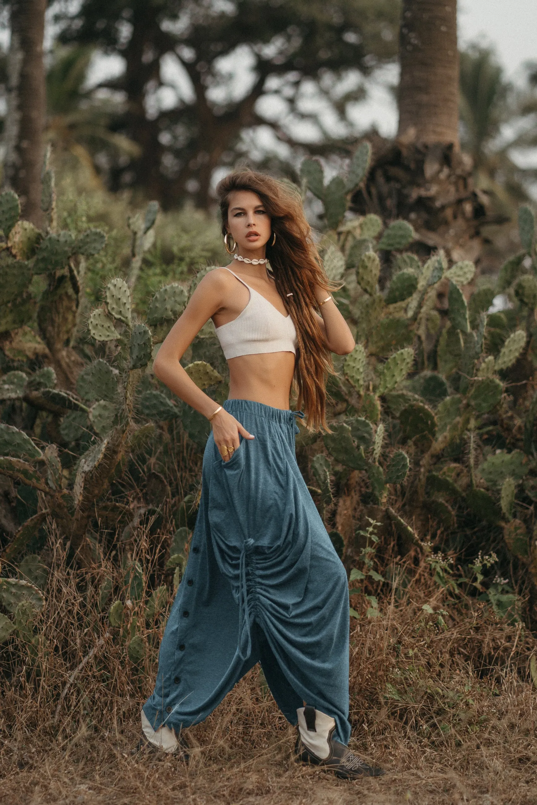 Convertible Maxi Skirt Palazzo Pants Ocean