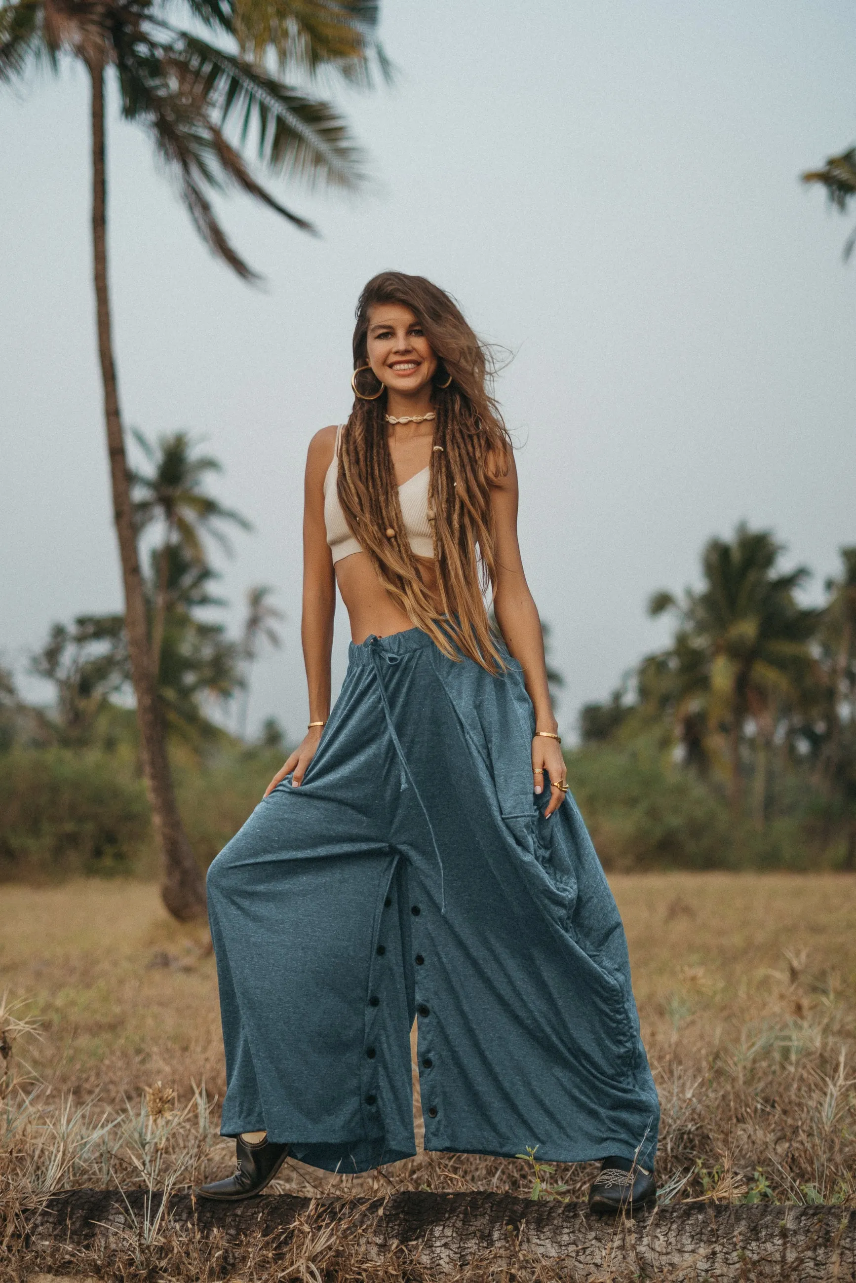 Convertible Maxi Skirt Palazzo Pants Ocean